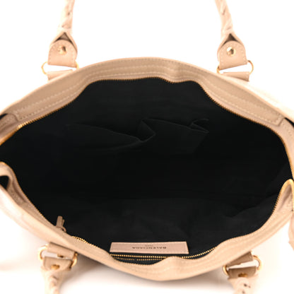 Balenciaga Shiny Goatskin Gold Metallic Edge Hardware City Beige Sahara 5 of 11