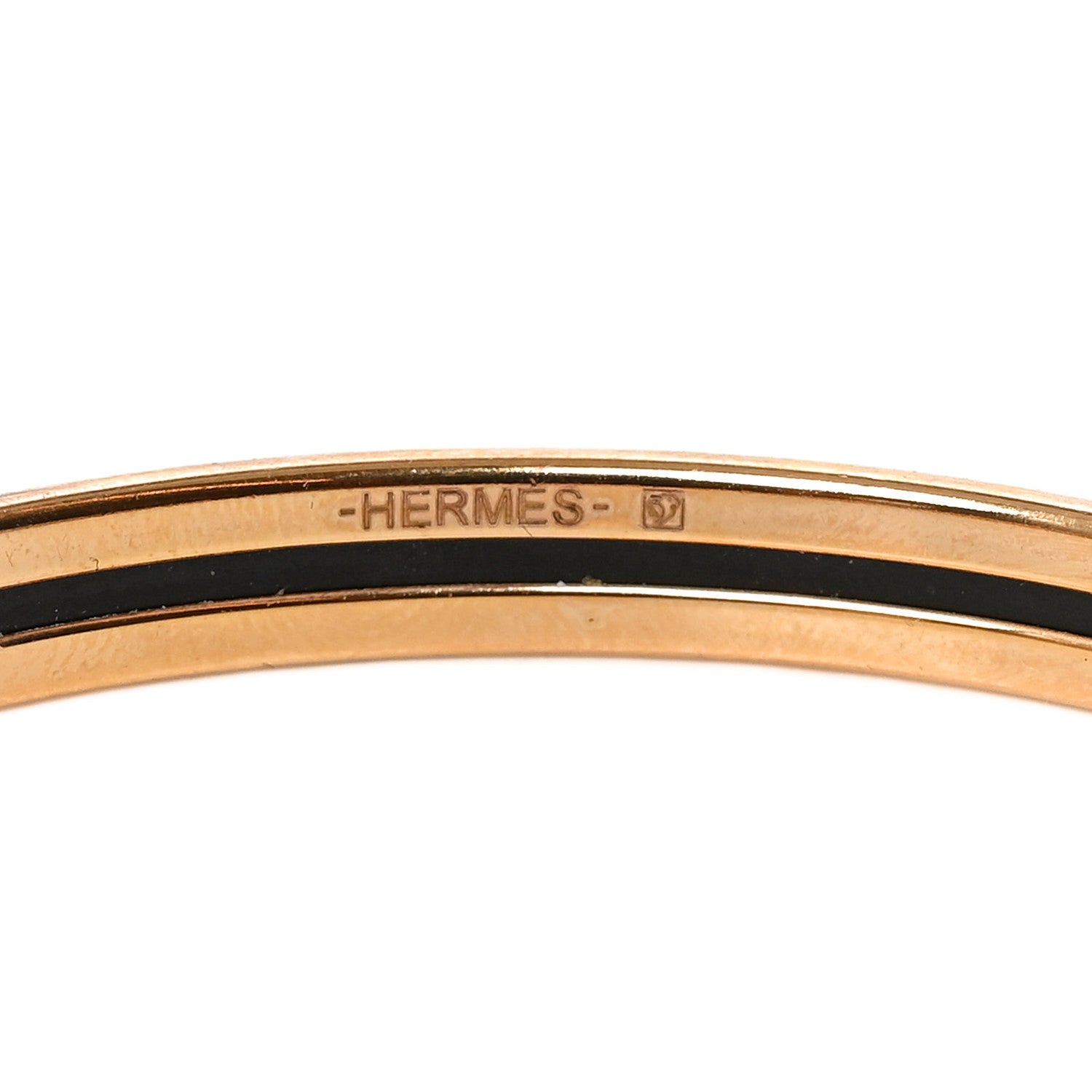 Hermes Enamel Extra Narrow Uni Bracelet 65 Rose 4 of 5