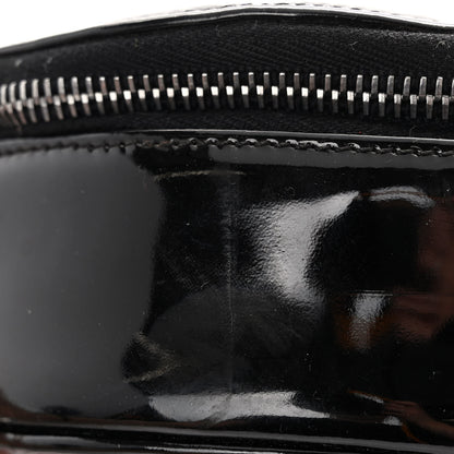 Chanel Patent Quilted CC Chocolate Bar Round Shoulder Bag Black 13 of 13