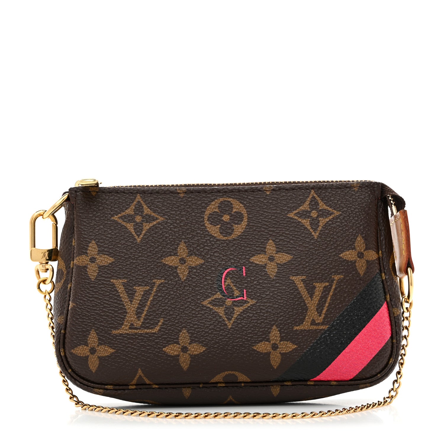 Louis Vuitton Monogram My LV Heritage Mini Pochette Accessories Fuchsia Black 1 of 8