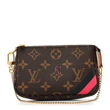 Louis Vuitton Monogram My LV Heritage Mini Pochette Accessories Fuchsia Black 1 of 8
