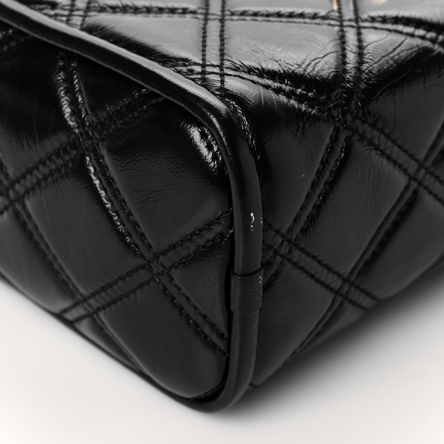 Marc Jacobs Natural Grain Calfskin Quilted The Softshot 21 Bag Black 5 of 10
