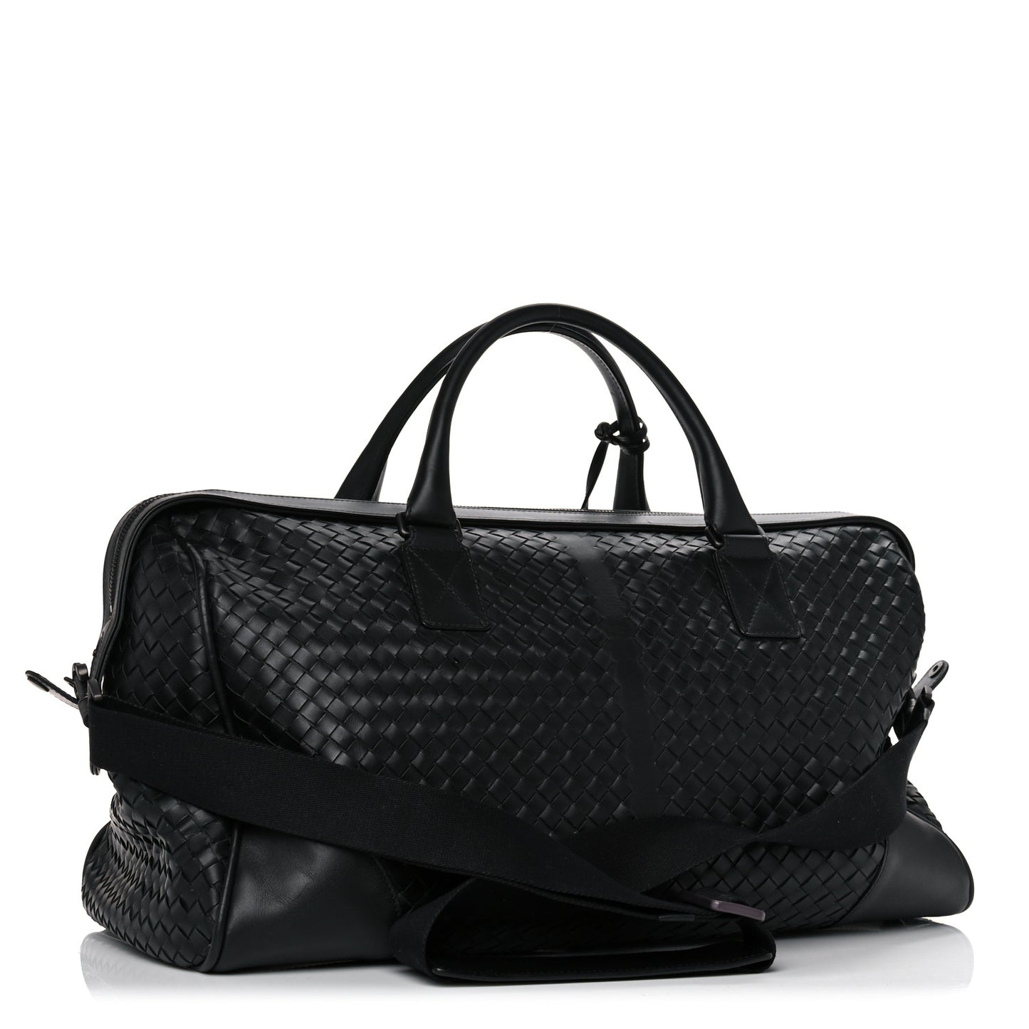 Nappa Intrecciato VN Large Duffel Black