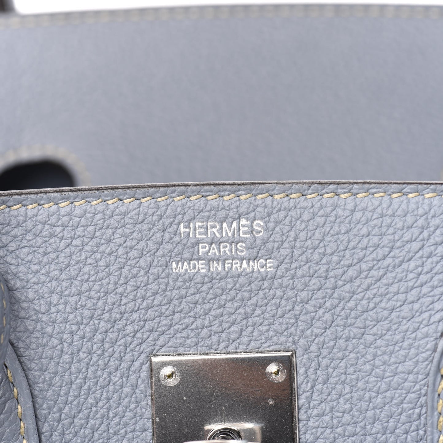 Togo Birkin 35 Bleu Lin