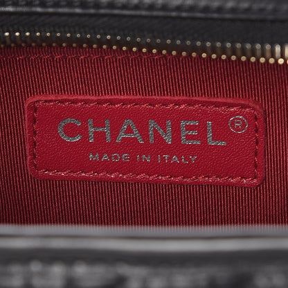 Chanel Aged Calfskin Chevron Quilted Small Gabrielle Hobo Black 8 of 10
