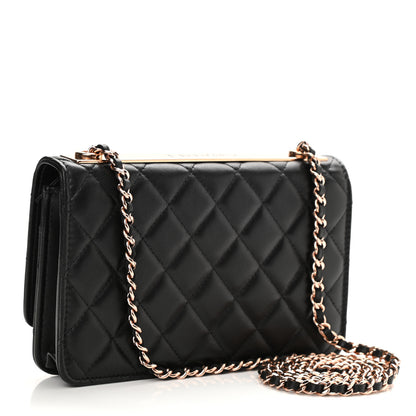 Chanel Lambskin Quilted Trendy CC Wallet On Chain WOC Black 3 of 12