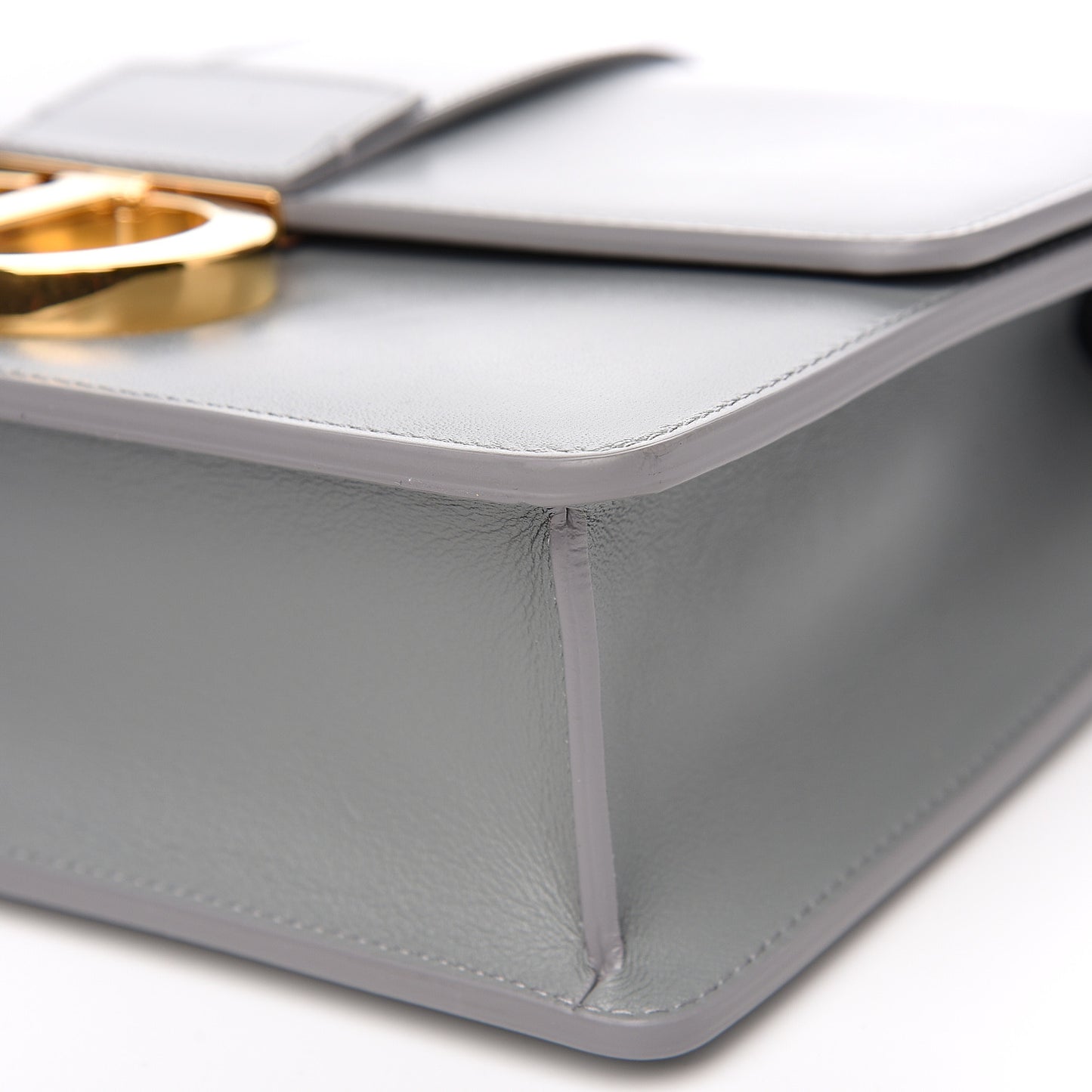Smooth Calfskin 30 Montaigne Flap Bag Gray