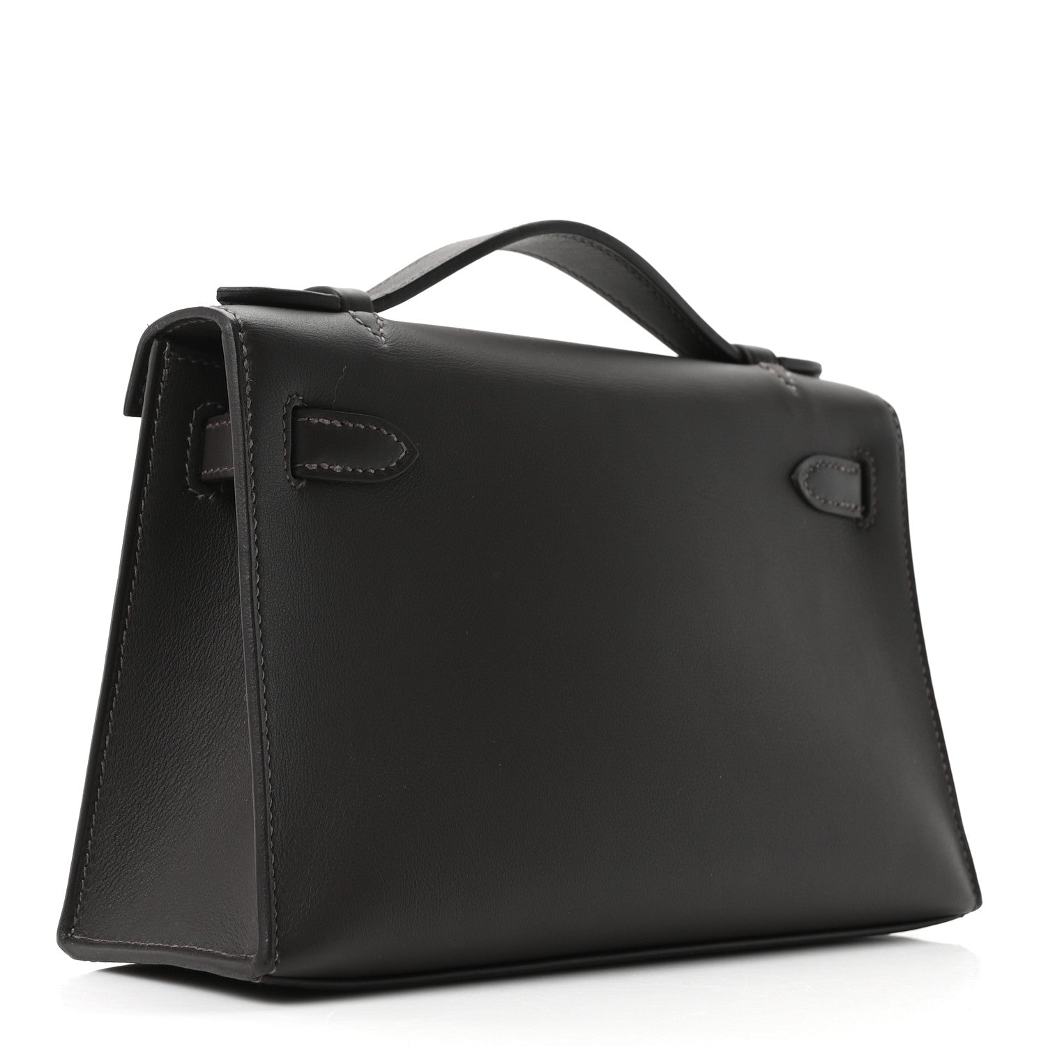 Hermes Swift Kelly Pochette Clutch Bai Brun 3 of 9