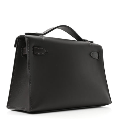 Hermes Swift Kelly Pochette Clutch Bai Brun 3 of 9