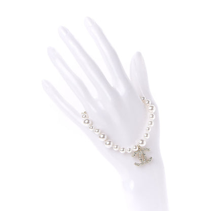 Chanel Pearl Crystal CC Bracelet Gold 2 of 5