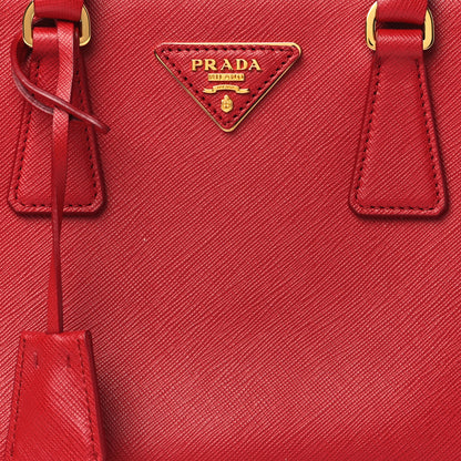 Prada Saffiano Lux Small Galleria Double Zip Tote Fuoco 6 of 6