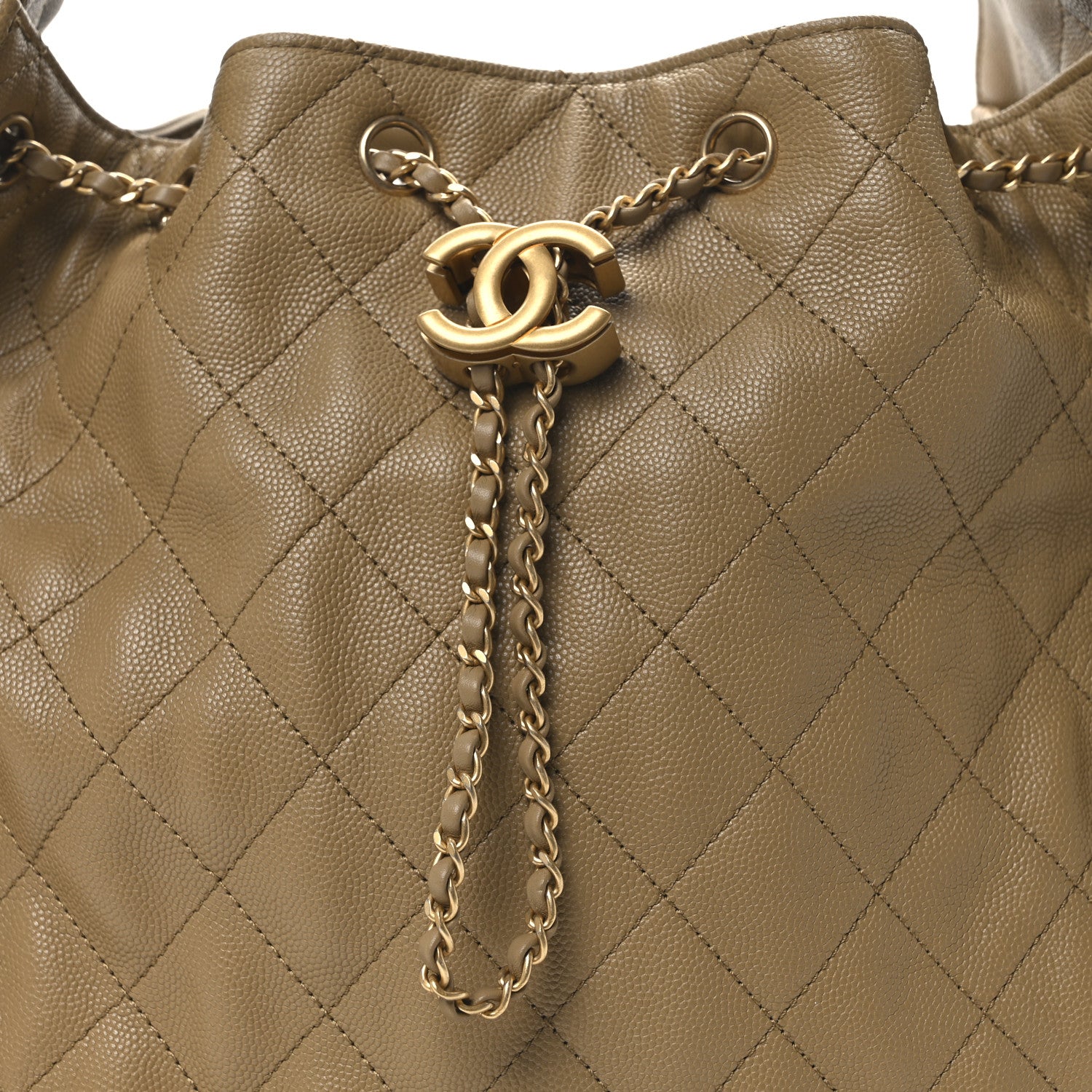 Chanel Caviar Quilted Medium Chanel 25 Handbag Dark Beige 9 of 12