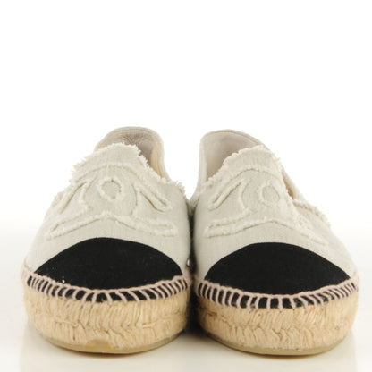 Chanel Toile CC Espadrilles 41 Beige Black 3 of 10