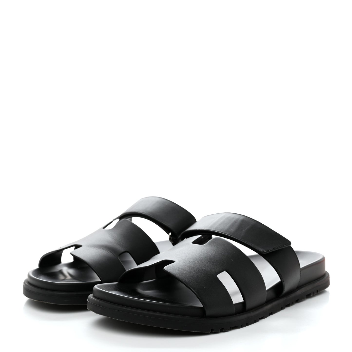 Calfskin Mens Chypre Sandals 44 Black