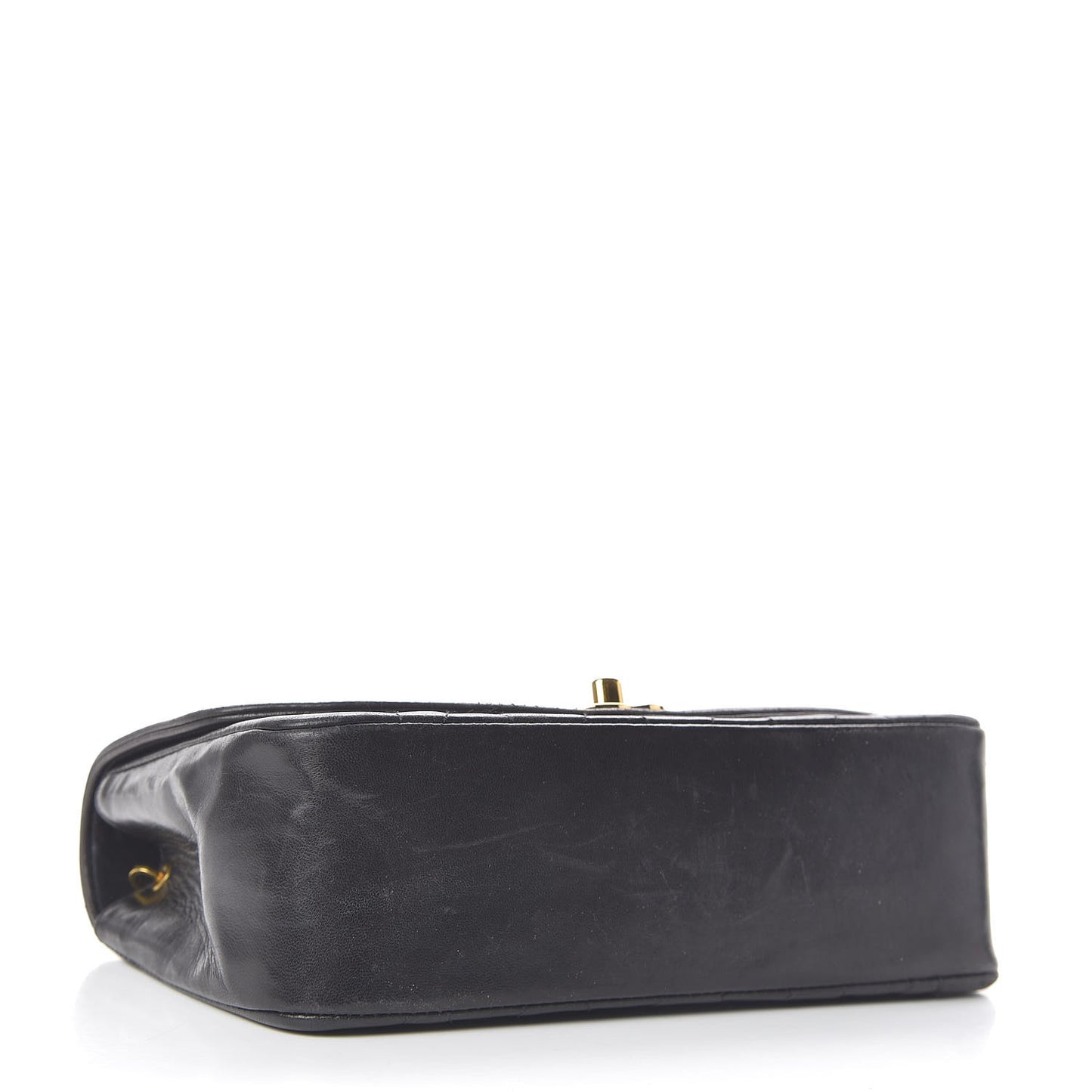 Lambskin Quilted Small Single Flap Black