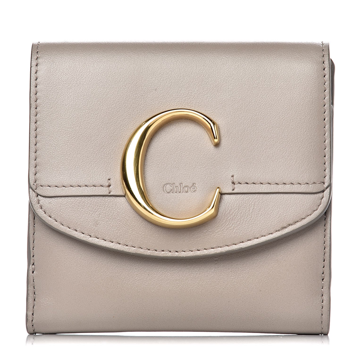 Chloe Shiny Calfskin Square Wallet Motty Grey 1 of 8