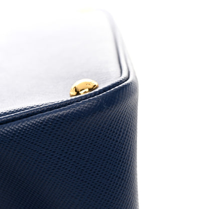 Prada Saffiano Cuir Large Double Bag Bleuette 26 of 31