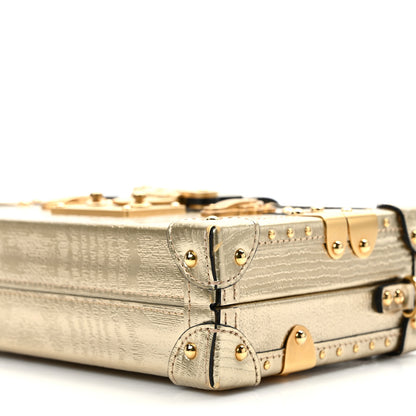 Louis Vuitton Metallic Grain De Bois Petite Malle Gold 8 of 11
