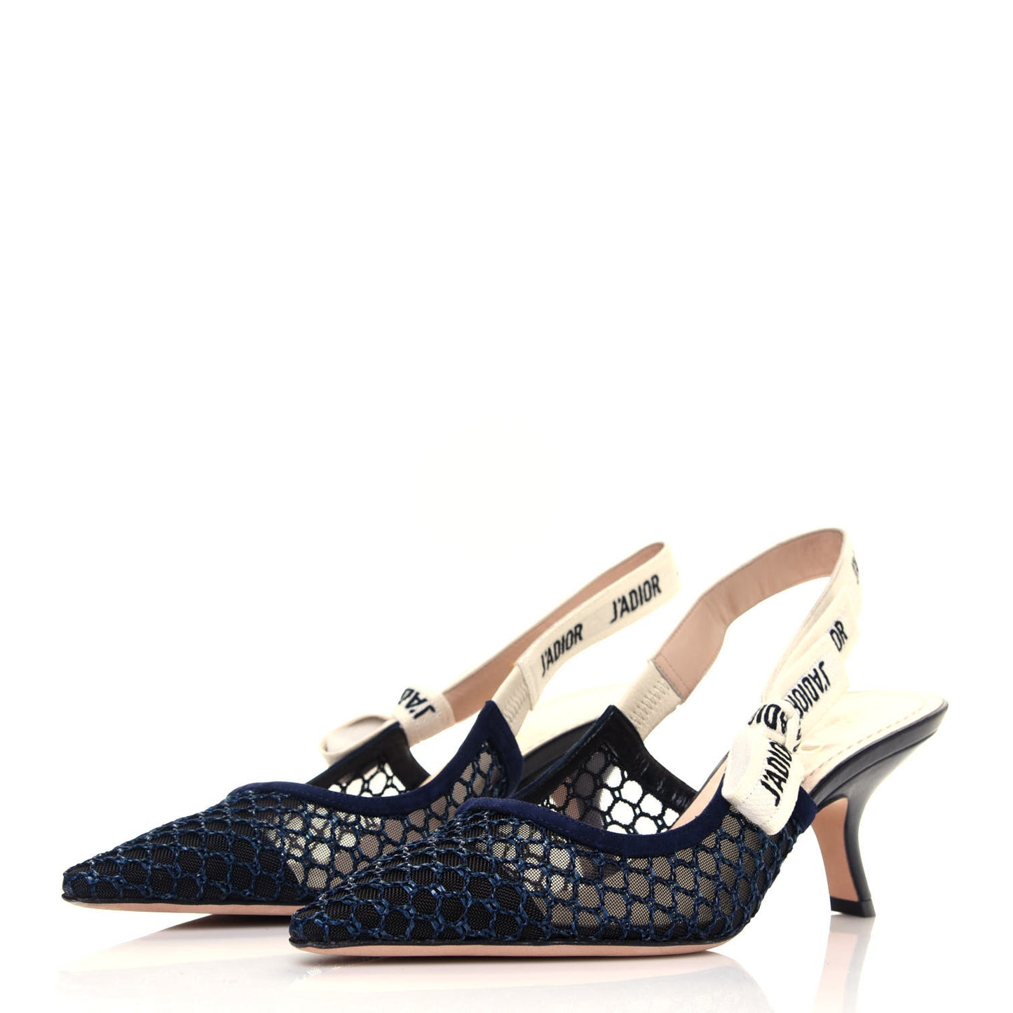 Resille Lambskin Ribbon J'Adior Slingback 65mm Pumps 39 Indigo Blue