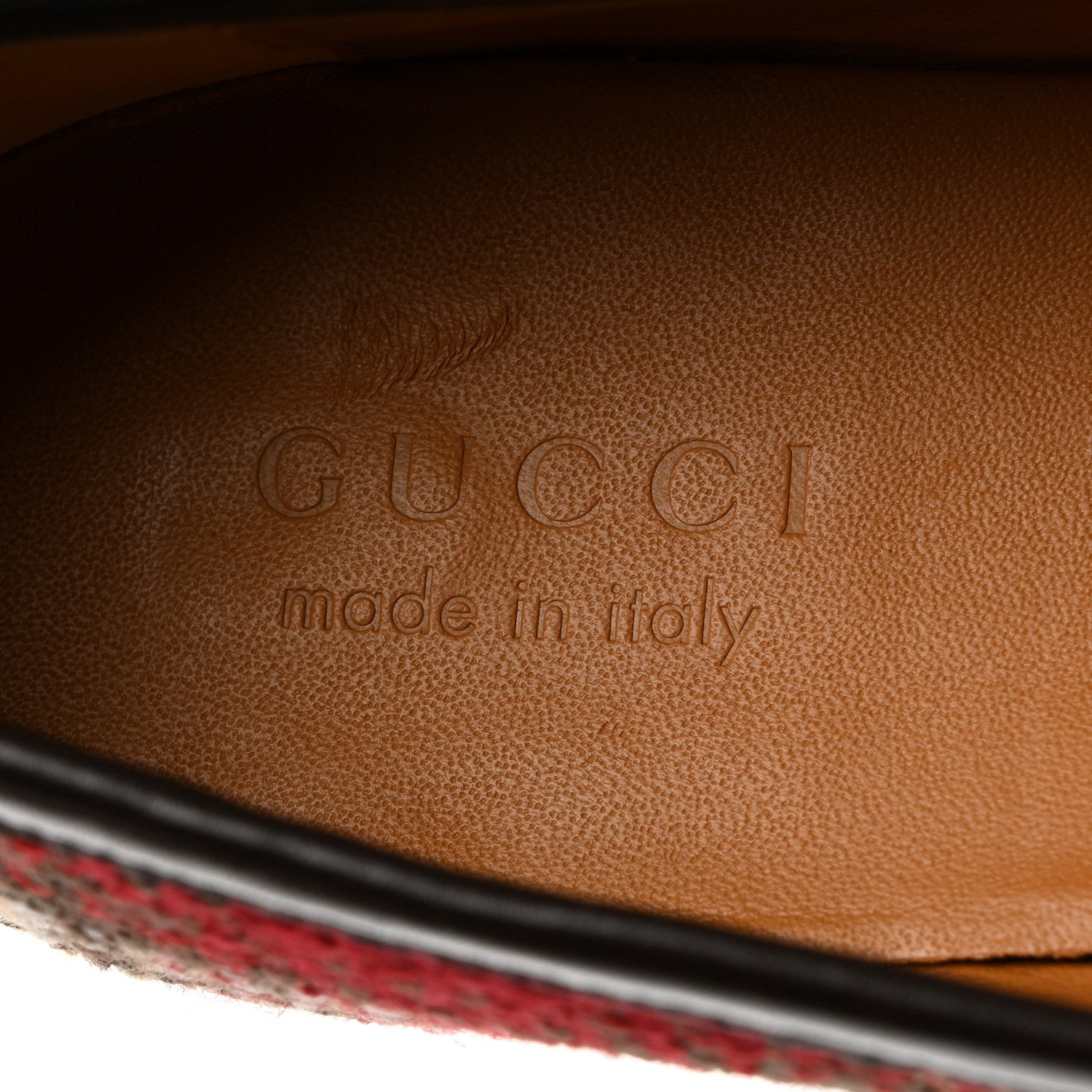 Gucci Vintage Tweed Check Horsebit Mens Jordaan Loafers 9 Red Beige White 6 of 9