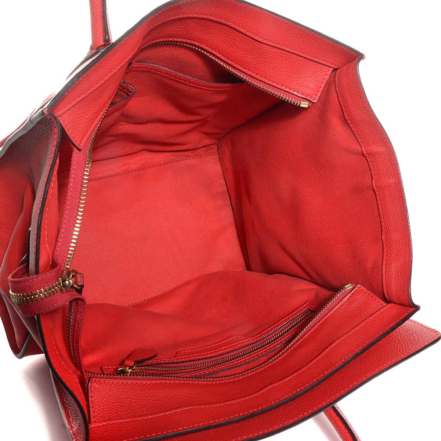 Drummed Calfskin Mini Luggage Coquelicot