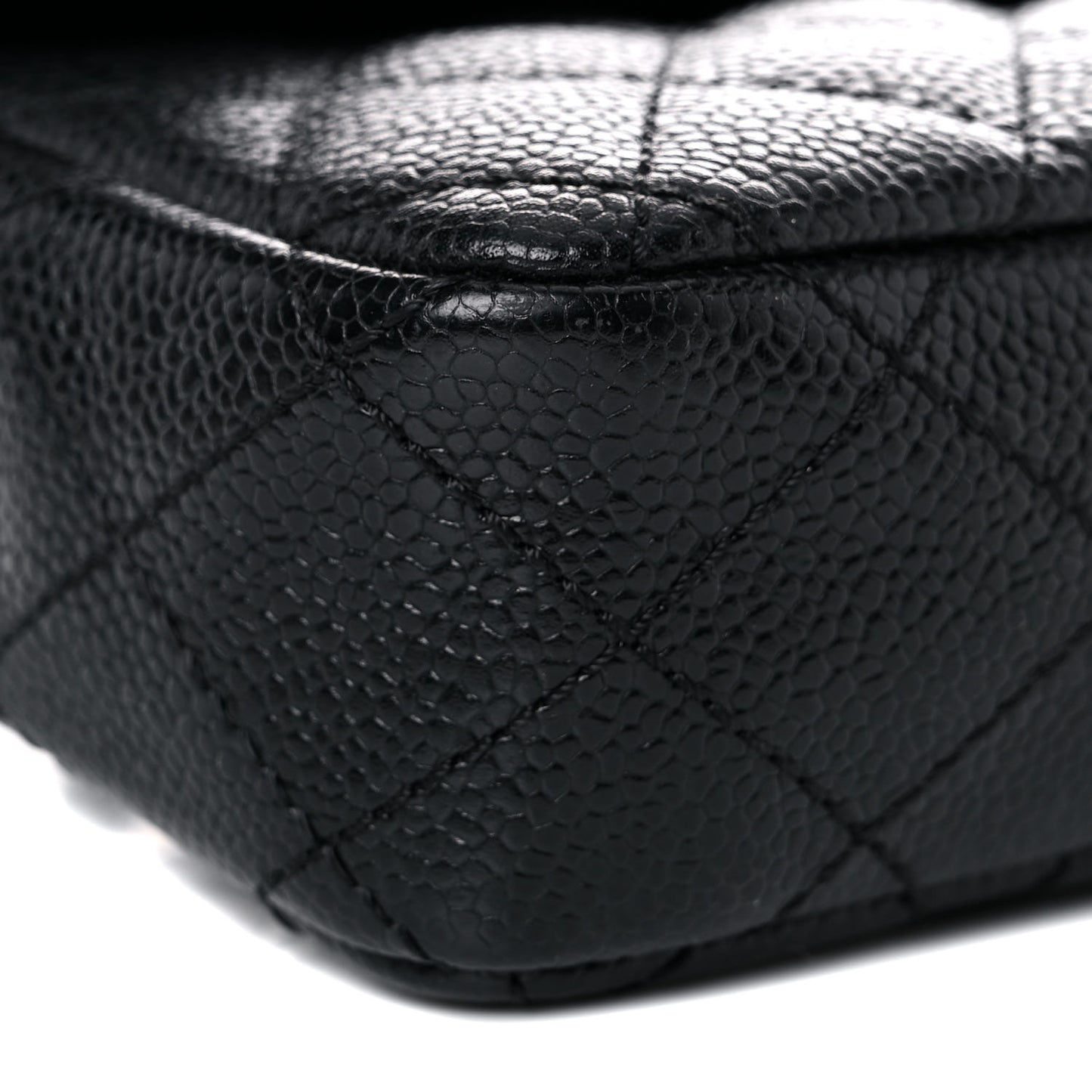 Caviar Quilted East West Flap Black