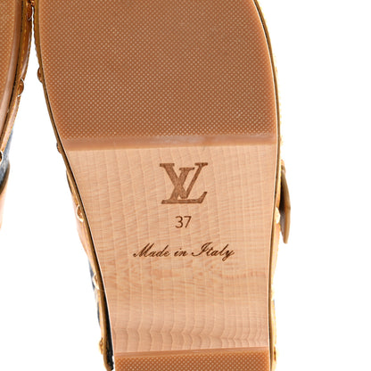 Louis Vuitton Jacquard Since 1854 Cottage Clog Mules 37 Blue 6 of 8