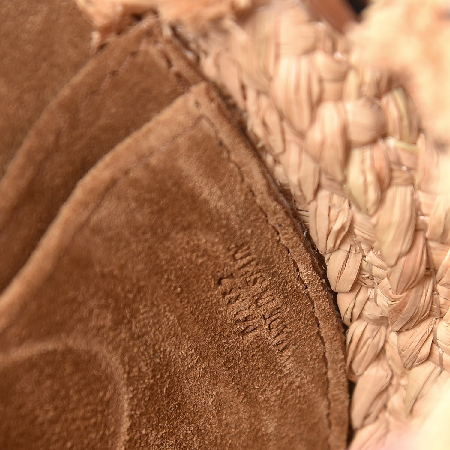 Loewe Calfskin Raffia Mini Gate Crossbody Bag Natural Tan 9 of 13