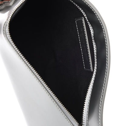 Burberry Metallic Trench Calfskin Medium Zip Lock Pouch Silver 7 of 10