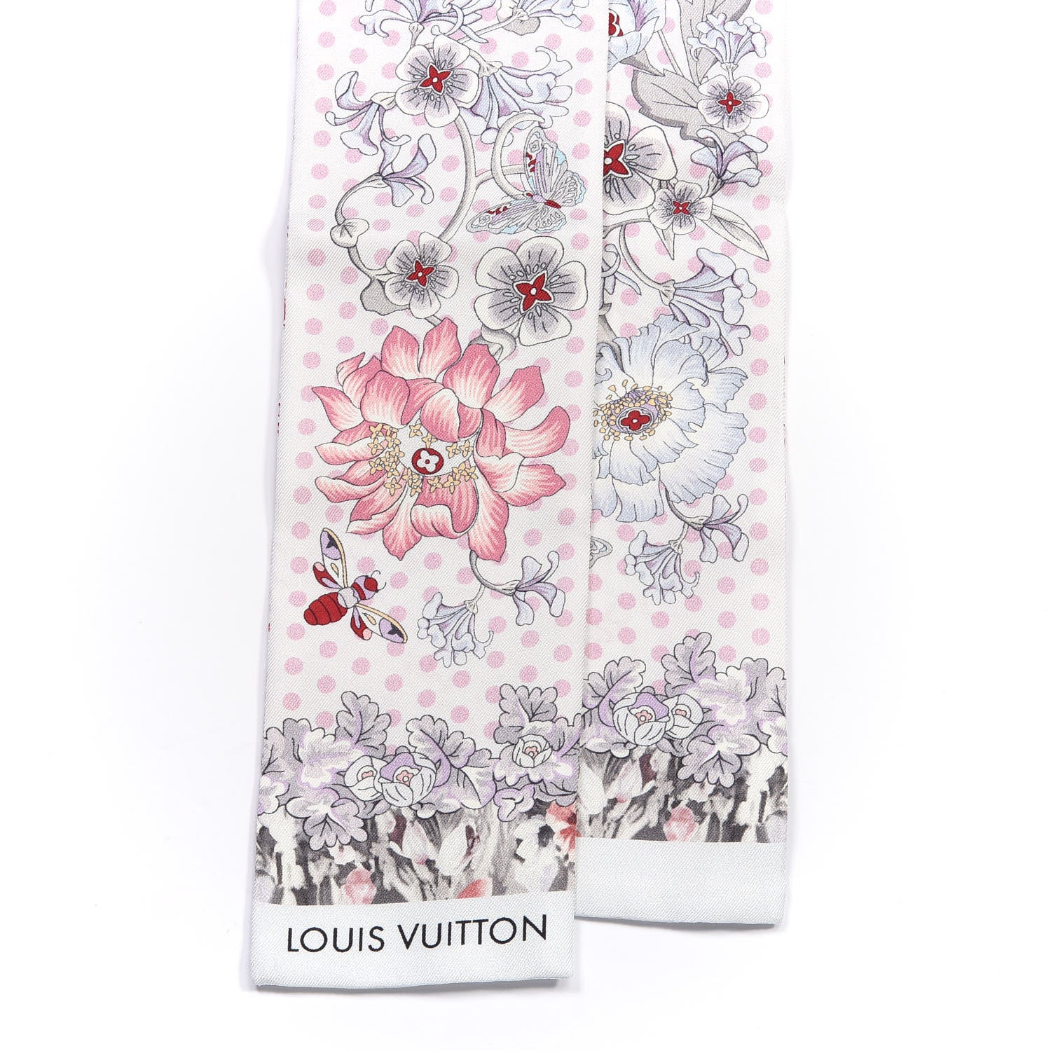Louis Vuitton Silk Monogram Flowers Bandeau Pink 2 of 3