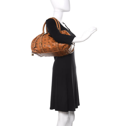 MCM Visetos Medium Essentials Shoulder Bag Cognac 2 of 9