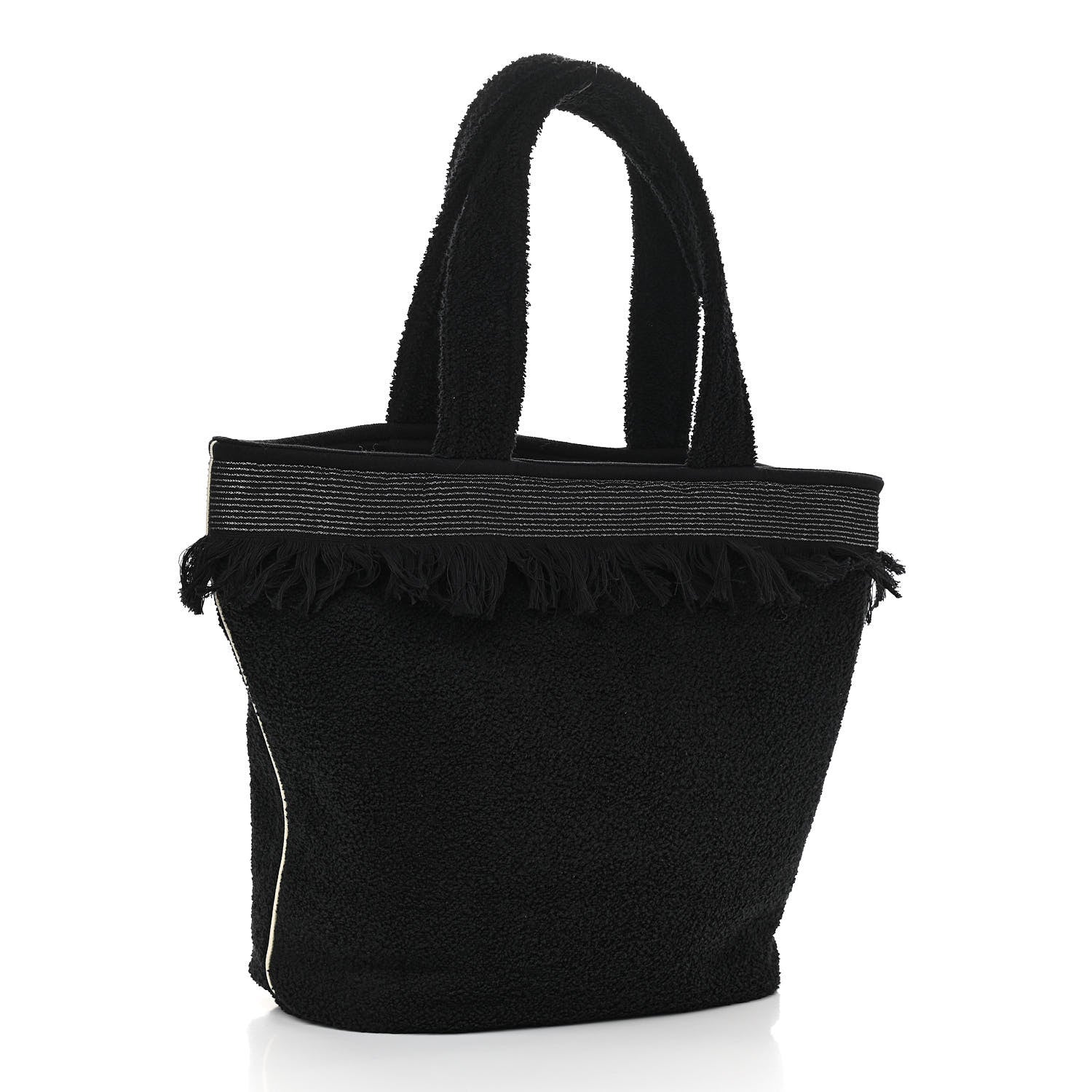 Chanel Terry Cotton CC Beach Tote Towel Set Black 4 of 10