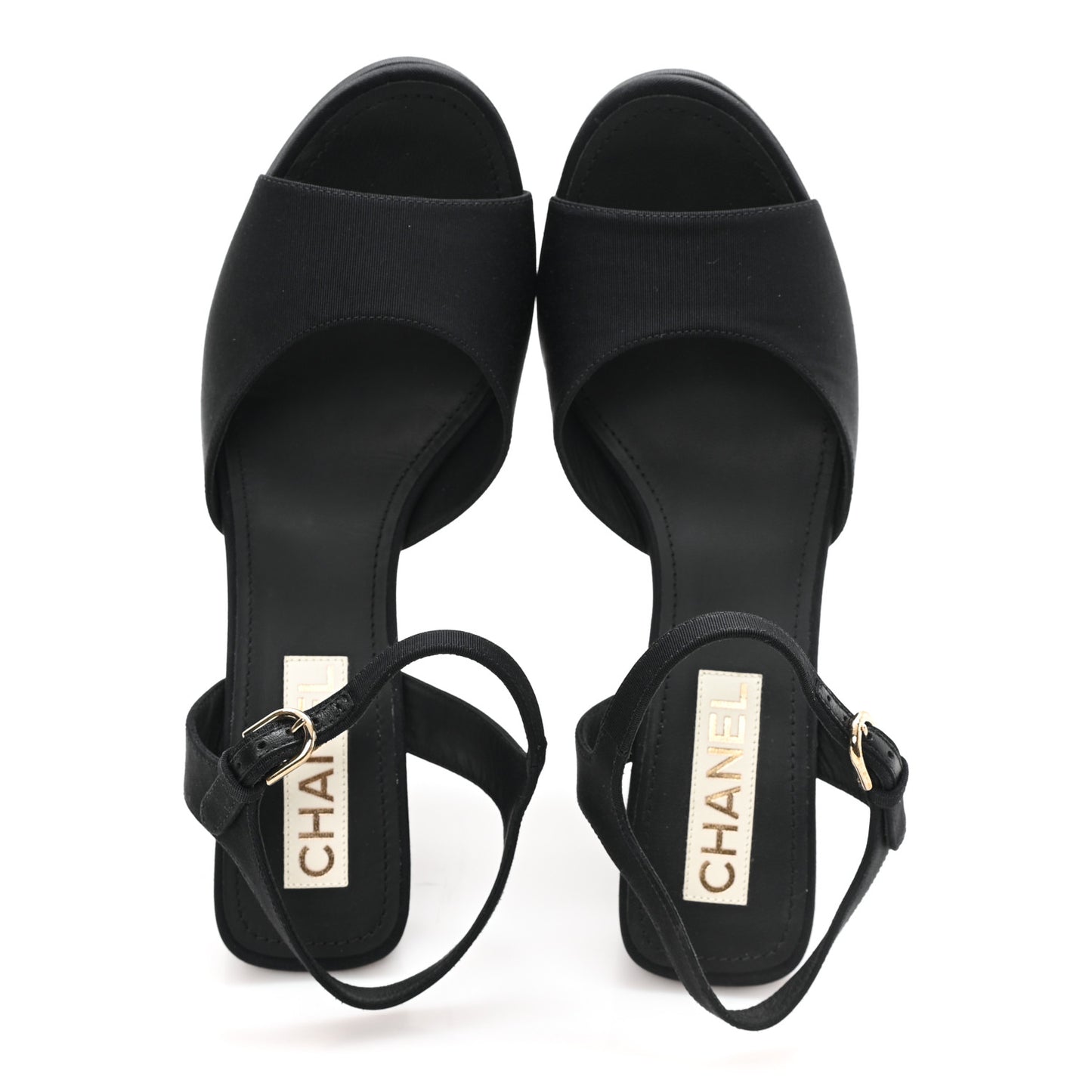Grosgrain Platform Sandals 41 Black