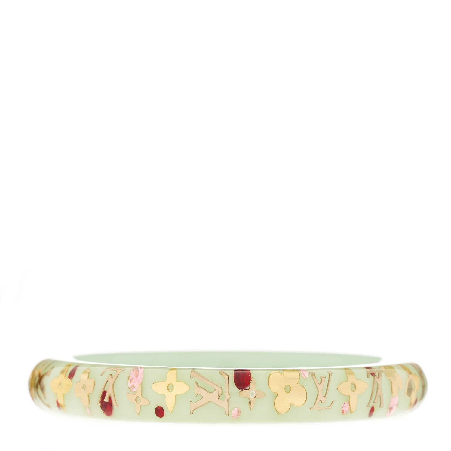 Louis Vuitton Resin Swarovski Medium Inclusion Bracelet PM Peppermint 2 of 3