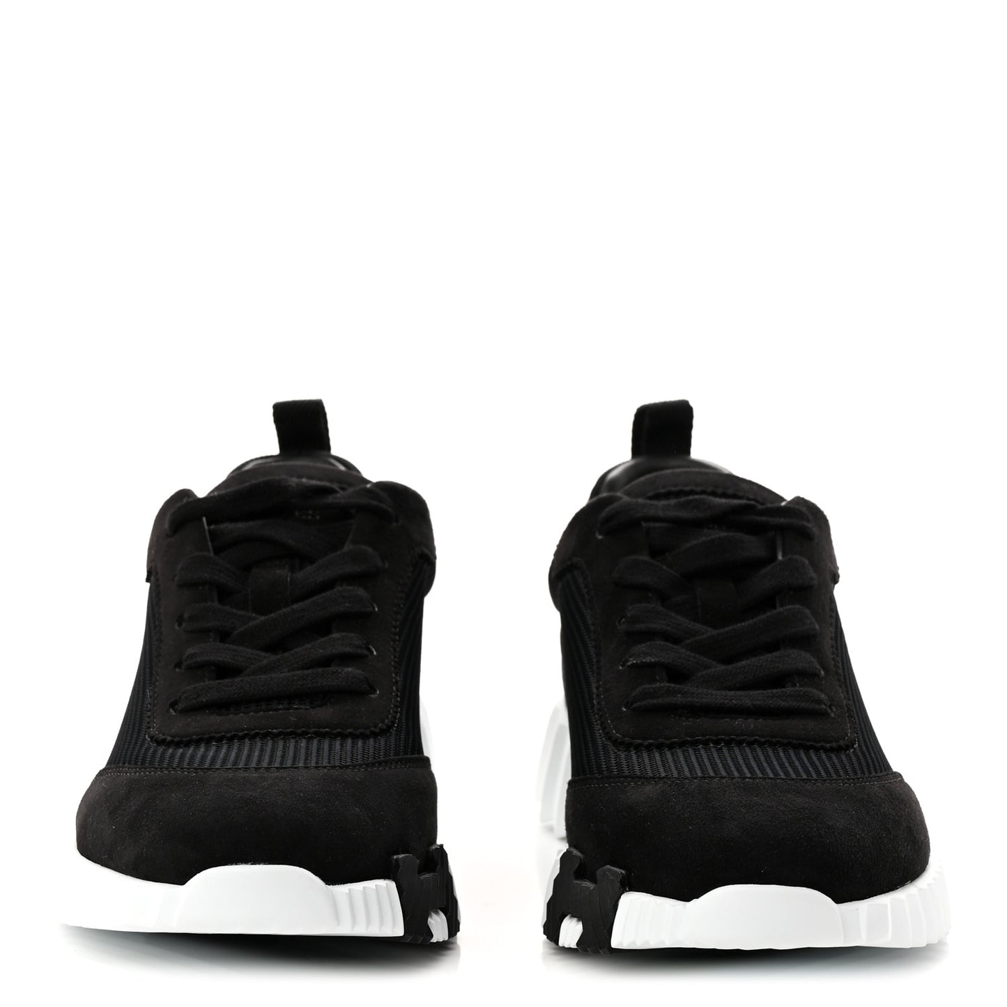 Air Mesh Suede Goatskin Bouncing Sneakers 39 Black