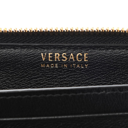 Versace Calfskin Icon Compact Zip Around Wallet Black 6 of 7
