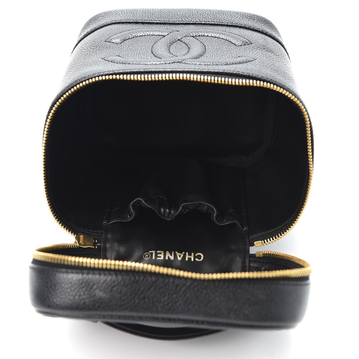 Chanel Caviar Cosmetic Vanity Bag Black 4 of 8