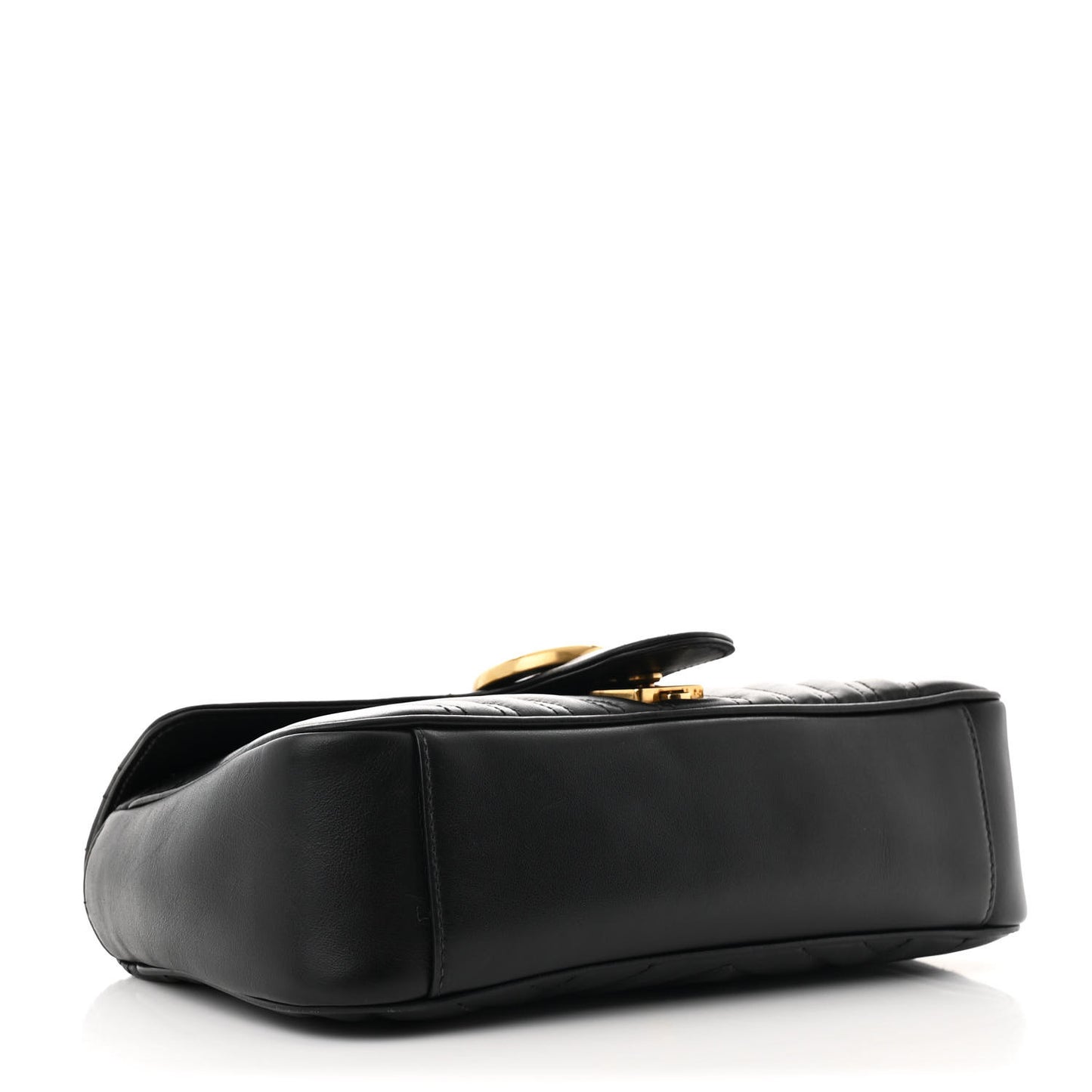 Calfskin Matelasse Small GG Marmont Shoulder Bag Black