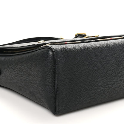 Burberry Grainy Calfskin Vintage Check Note Crossbody Bag Black 8 of 9