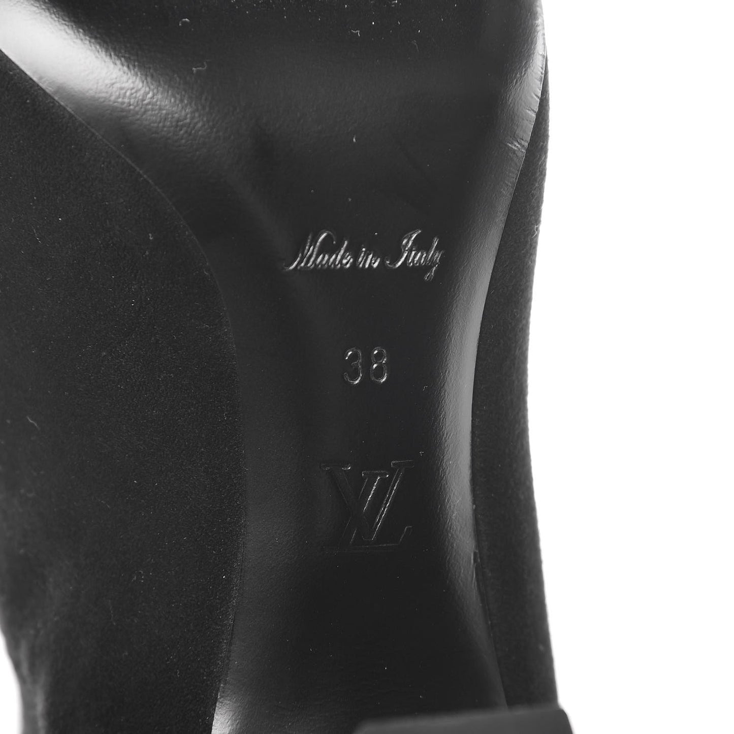 Suede Monogram Uniformes Cap Toe Chelsea 75mm Ankle Boots 38 Black