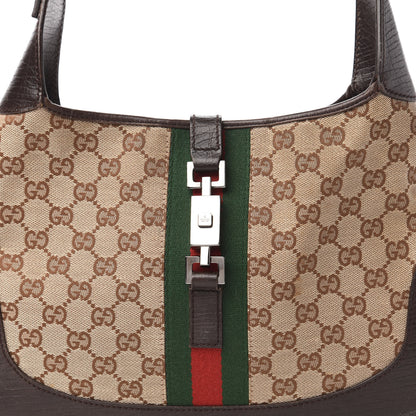 Gucci Monogram Web Jackie O Hobo Dark Brown 10 of 10