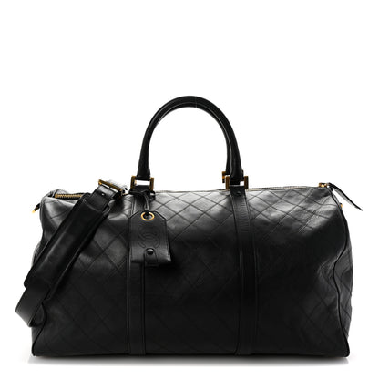 Chanel Calfskin Stitched Duffle Bag Black 1 of 9
