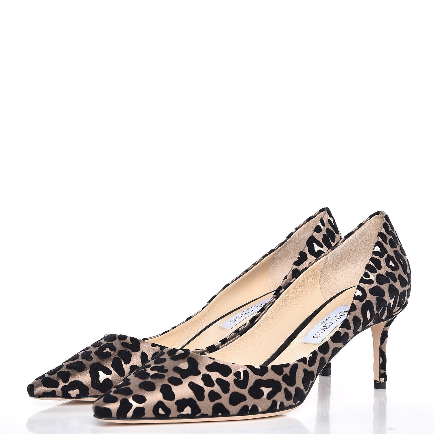 Jimmy Choo Satin Romy 80 Pumps 42 Leopard 3 of 10