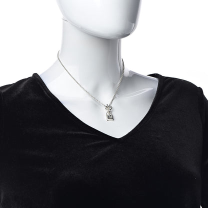 Hermes Sterling Silver Evelyne Charm Pendant Necklace 2 of 5
