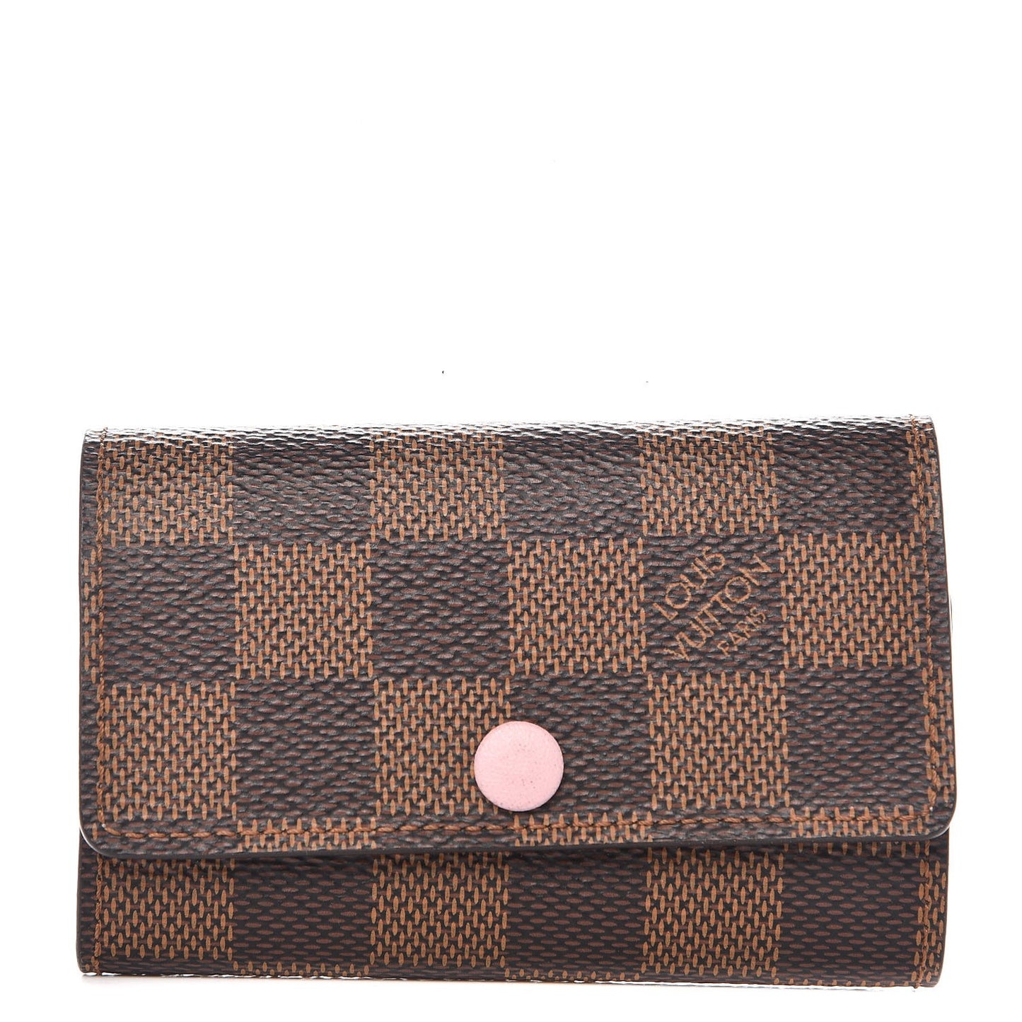 Damier Ebene Multicles 6 Key Holder Rose Ballerine
