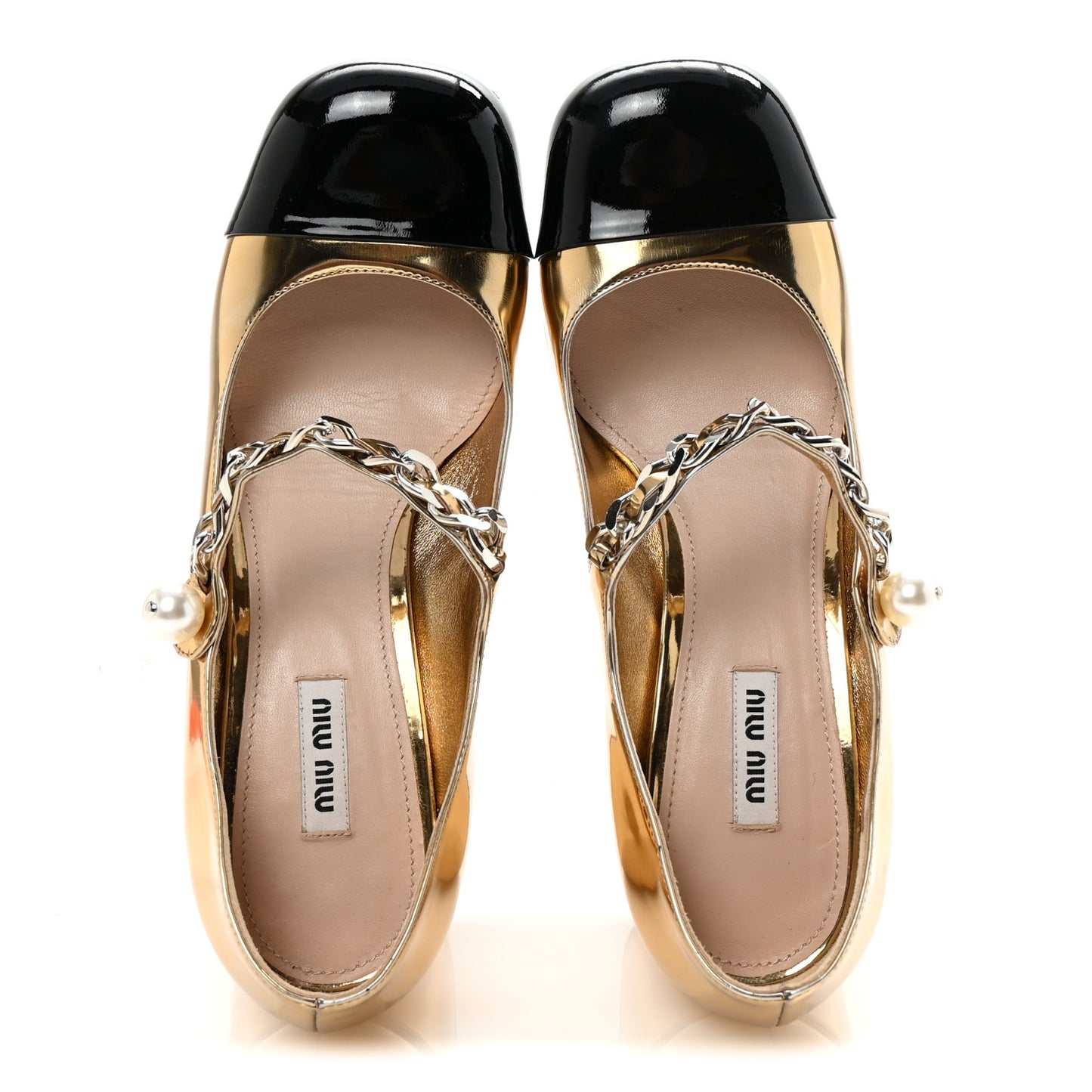 Metallic Patent Colorblock Mary Jane Pumps 40 Platino Black
