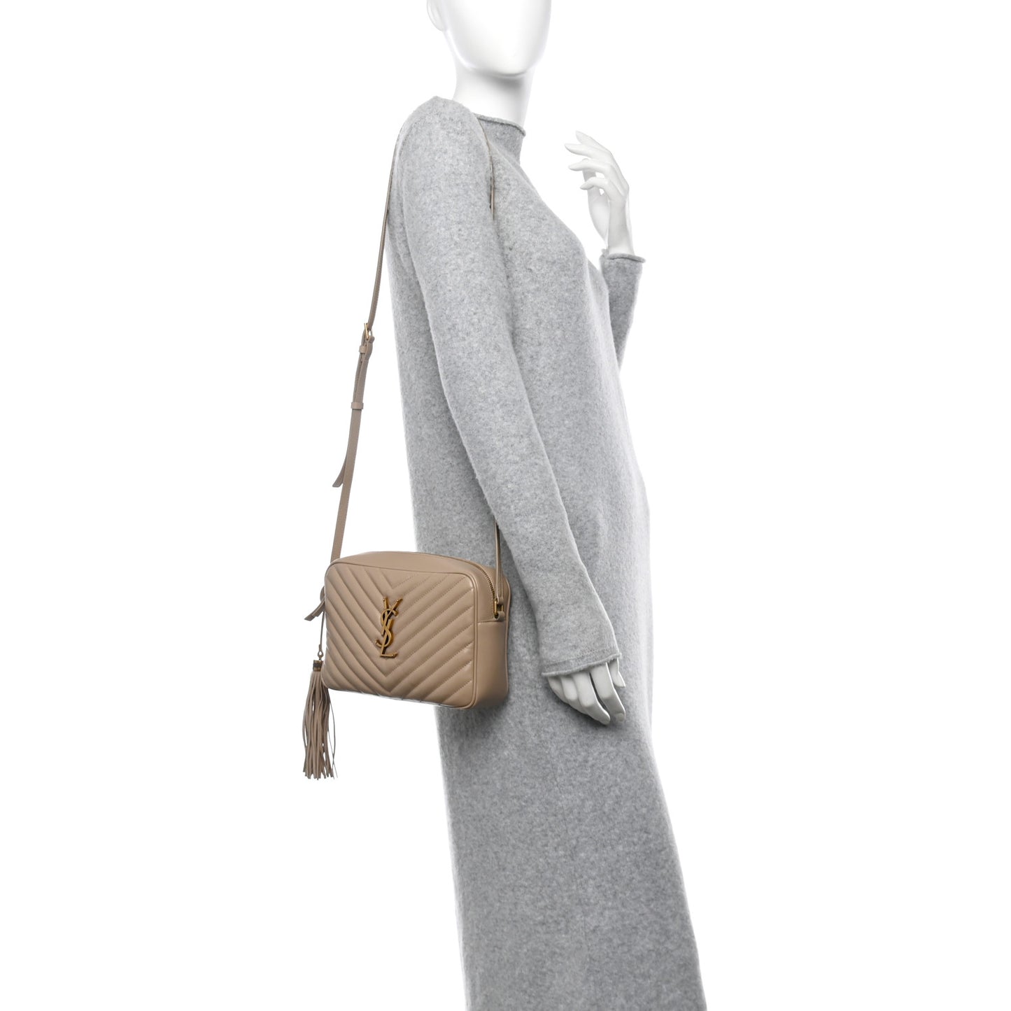 Calfskin Matelasse Monogram Lou Camera Bag Nude Powder