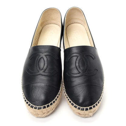 Chanel Lambskin CC Espadrilles 39 Black 6 of 12