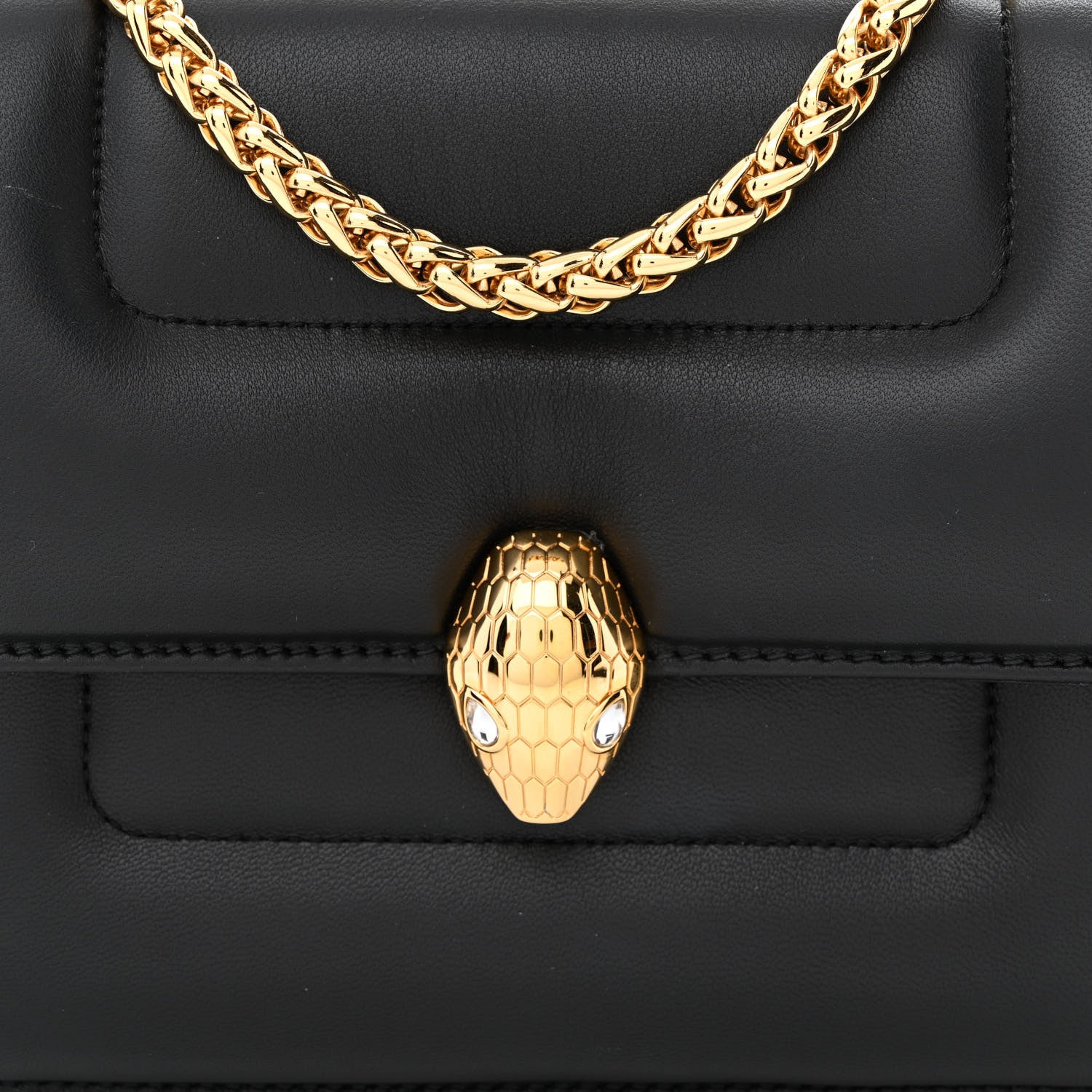 Bulgari x Mary Katrantzou Calfskin Serpenti Metamorphosis Top Handle Bag Black 7 of 10