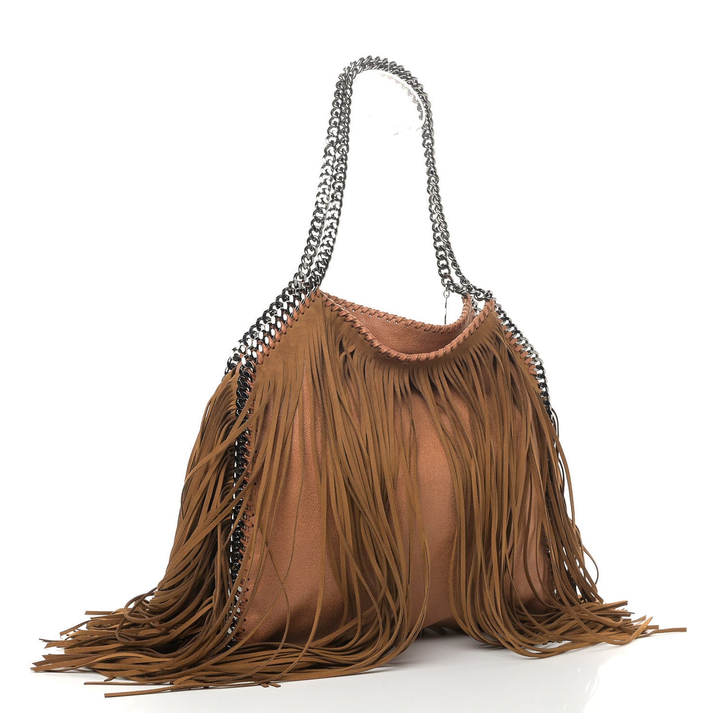Eco Suede Fringe Small Falabella Tote Tan